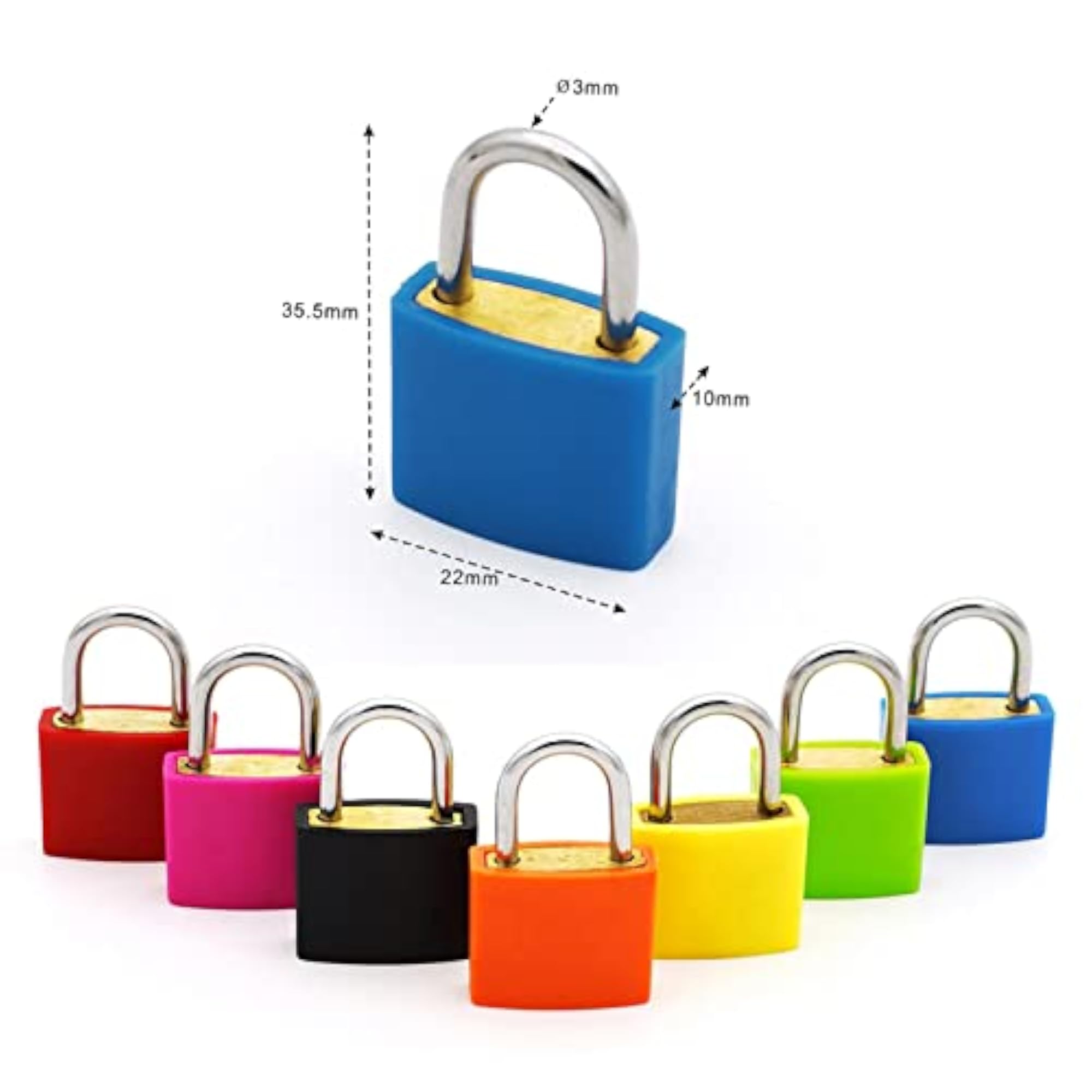 2pcs Mini Lock Anti Theft Lock Poly Case for Diary Jewelry Box