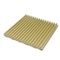 NovaGrid Board 4PCS 3D Acoustic Slat Wall Panel Fluted Textured Panel Solid-Thin-Round Design for Interior Ceiling and Decoration 118"x6.5" (Gold)