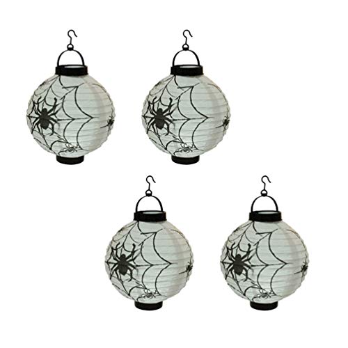 2 peças de Lanterna de Halloween da OSALADI Lanterna de Papel Dobrável Portátil Lanterna LED Aranha