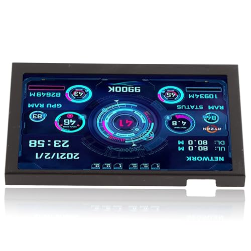 PC CPU Data Monitor, 5 inch USB Mini Screen AIDA64 PC CPU HDD Data Monitor Computer Temperature Display