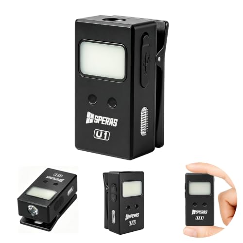 Speras U1 EDC Clip-on Flashlight, 500 Lumens Rechargeable Magnetic IP65