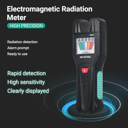 Medidor EMF portátil Weytoll con 5 LED detector campo magnético miniatura 3