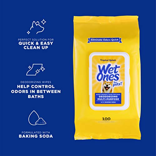 image for Wet Ones for Pets Desmellizing Multi-Purpose Dog Wipes with Baking Sod