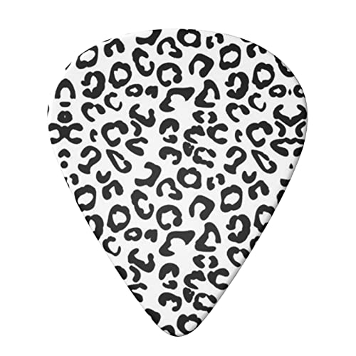 Lot de 6 médiators pour guitare acoustique, guitare électrique, basse, ukulélé Noir et blanc Imprimé léopard - Les Beatles, Paul McCartney, John Lennon, RIngo Starr, George Harrison Lot de 6 médiators pour guitare acoustique, guitare électrique, basse, ukulélé Noir et blanc Imprimé léopard – Image 4