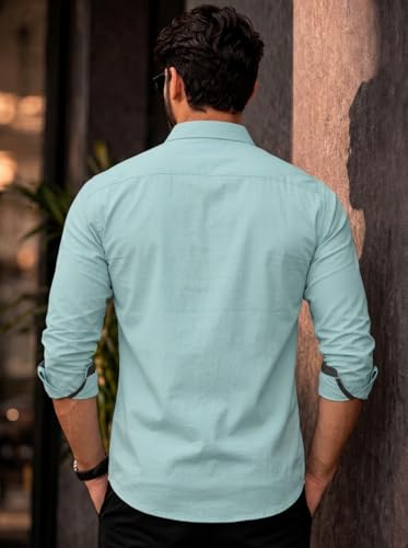 Image of Amazon Brand - INKAST Cotton Shirt for Men | Regular Fit Full Sleeve Casual Shirt | Stylish Formal Office Wear Shirts for Men | Soft Comfortable Breathable Cotton Fabric | Fashionable Office Wear