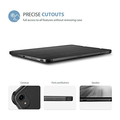Procase Ipad Air 4 10.9” 2020 / Ipad Pro 11 2018 1St Gen Case, [Support Apple Pencil Charging] Slim Lightweight Stand Case With Translucent Frosted Back Smart Cover For Ipad 10.9 / Pro 11 2018 –Black #TOP5