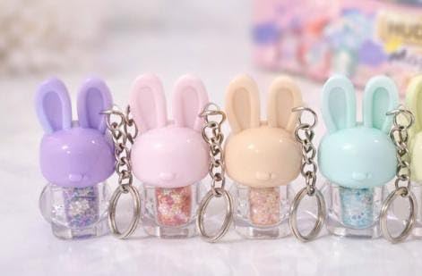 Sassyvilla Cute Bunny Lip Gloss Keychain for Girls & Women | Moisturizing Long Lasting Lip Gloss | Mini Travel Makeup Accessory-picture-26