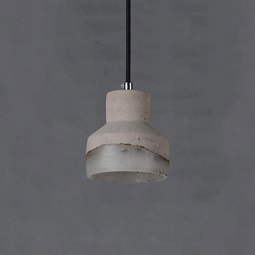 Lámpara de techo de cemento gris E27 moderna y colgante industrial
