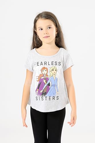 Disney Frozen Elsa and Anna Girls Short Sleeve T-Shirt for Toddler and Big Kids3