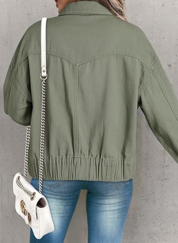 Dokotoo Women's Cargo Jean Jacket - Cropped Button Spring Fashion Coat for Women2