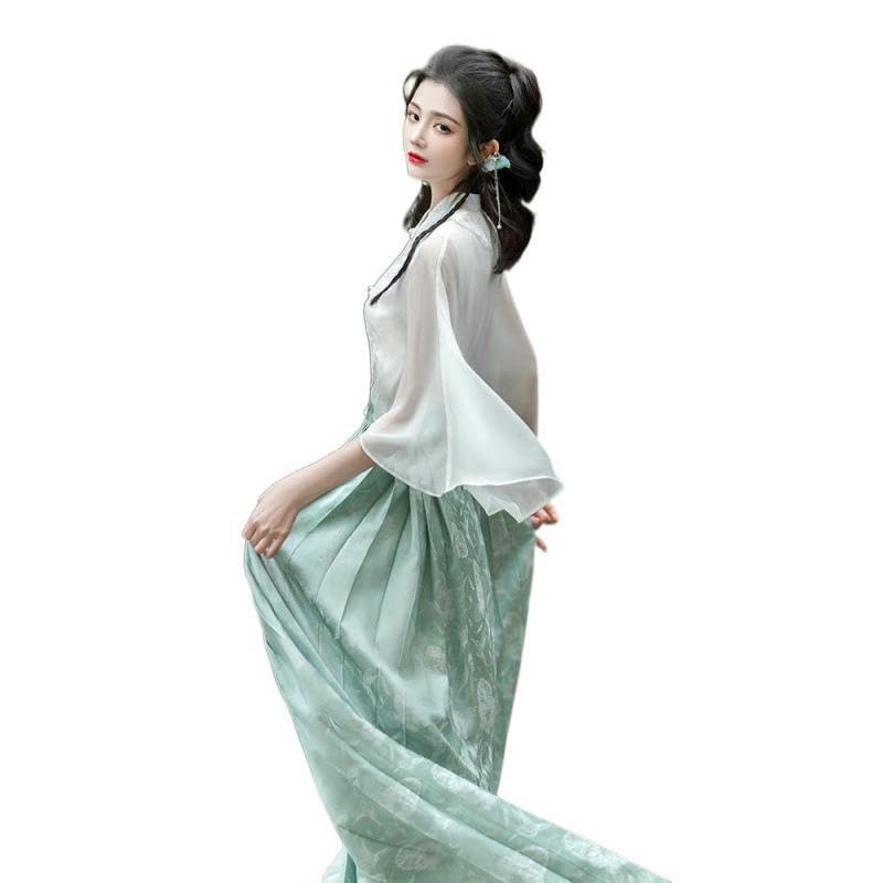Jupe face de cheval hanfu pour vos vacances d'été style chinois chic