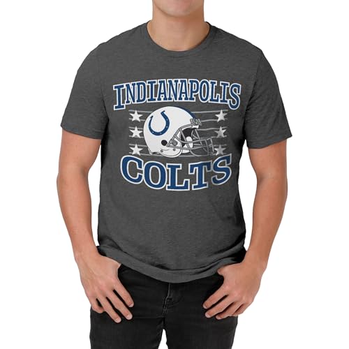 FOCO Indianapolis Colts NFL Mens Gridiron Glory T-Shirt - Dark Heather Grey - L