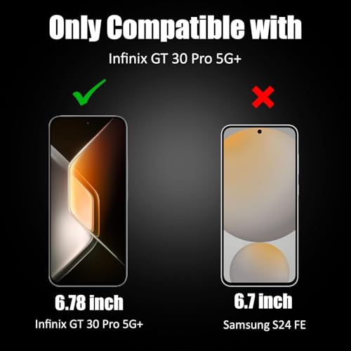 Image of AIBEX Military-Grade Tempered Glass Screen Protector Compatible for Infinix GT 30 Pro 5G / GT 30 5G+ with Edge-to-Edge Coverage and Easy Installation Kit