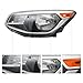 RustyVioum Headlamp Assembly for Kia Soul Halogen 2014 2015 2016-2019 Left Driver Side Halogen Headlight 92101-B2270,92101B2270,KI2502167
