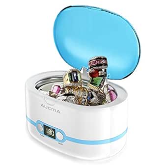 AUCMA AU761 Professional Ultrasonic Cleaner with digital timer for jewelry, glasses, lenses, necklaces, watches, rings, prosthesis coins, size 600ml