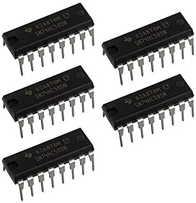 GENUINE 5PCS SN74HC595 Ic 8-Bit Shift Register Dip-16 BOX PACK OF 5PCS WITH 5PCS 1N4007 DIODES FREE