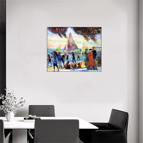 Tableau William Glackens Willow 35x30cm déco salon cadre bois - 2