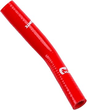Silicone 45 degree reduce Elbow hose,ID 1 4/7(40mm)-2(50mm) inch,Length 4 inch (102mm),4-Ply(5.4mm) Reinforced Turbo/Intercooler/Intake Piping Coupler Industrial Hydraulic Hose Red