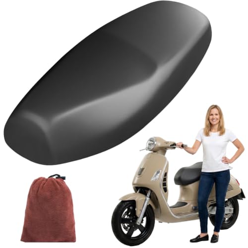 vsshe Funda Asiento Moto Talla XL para Asientos de 58 a 115 cm, Ajustable Funda Moto Impermeable UV, Protección Funda para Resistente al Desgaste y Asiento Motos para Todo Tipo de Motos y Scooters