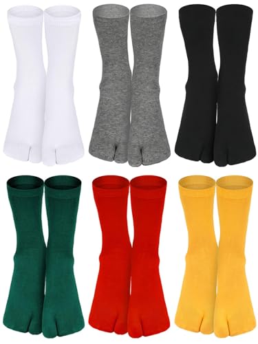 Image of 6 Pairs Japanese Toes Separated Socks for Men Women Unisex