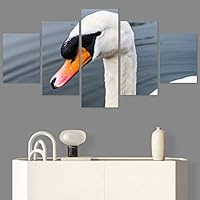 SIGNWIN 5 Panel Canvas Wall Art Birds Closeup Multicolor Photography Realism Relax/Calm Romantics for Home Decorations Ready to Hang - 60