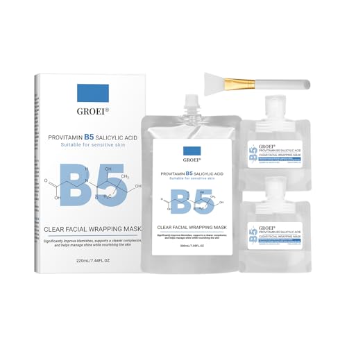 Maschera Viso all'Acido Salicilico con Vitamina B5 - Trattamento Purificante e Detox 220 ml | Per Pelli Grasse e Impure con Pori Ostruiti