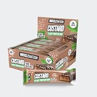 Muscle Nation Choc Hazelnut Custard Plant Protein Bar with Soft Filling: A Flavoursome & Vegan-Friendly Snack 12 x 50g