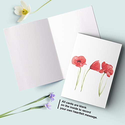 Dessie Floral Watercolor Blank Cards With Assorted Color Envelopes And Matching Seals Set For All Occasions, 4X6 Inch, 30 Cards #TOP4