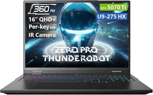 Thunderobot Zero 16 Pro �Q�[�~���O�m�[�g�p�\�R�� GeForce RTX 5070 Ti Core Ultra 9 275HX 16�C���` QHD+ 360Hz �f�B�X�v���C 64GB DDR5 4TB SSD �L�[���Ƃ�RGB F