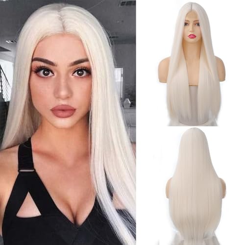 Perruque femme front lace en cheveux humains pour cosplay et jeux de rôle