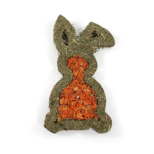 Rosewood Naturals Carrot 'n' Forage Bunny, Small Animal Treat and Forage Gnaw Toy for Rabbits, Guinea Pigs, Chinchillas, Degus, Hamsters, Gerbils, Mice and Rats