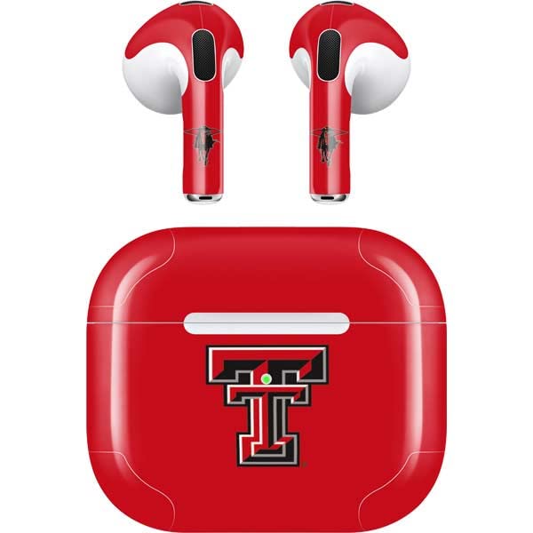 Skinit Decal Audio Skin Compatible with Apple AirPods (3rd Gen, 2021) - Officially Licensed Texas Tech Red Raiders Design