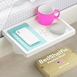BedShelfie The Original Bedside Shelf - 9 Colors / 4 Sizes - AS SEEN ON Business Insider (Original, White)