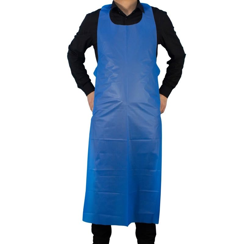 100 Grembiuli di Plastica Monouso per Adulti - Impermeabili Anti-Grasso, 70x120cm per Cucina Pulizia Pittura