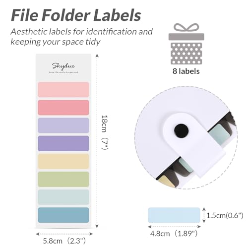 Image of SKYDUE 5 Pocket Expanding File Folder, Letter Size Portable Accordion Folders for Documents for School Office, White