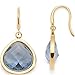 Produktbild JEWELS BY LEONARDO Ohrhänger Juvinga, 1 Paar Ohrringe aus goldfarbenem Edelstahl, blauer Glasstein in abgerundeter Dreiecksform, Schmuck Damen Geschenk, 024426
