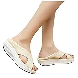 Aniywn Womens Summer Platform Slippers Casual Soft Peep Toe Criss Cross Slide Sandals Non-Slip...