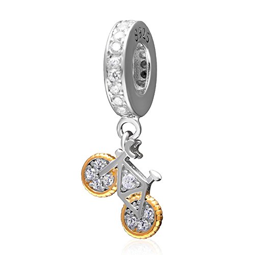 Charm in argento Sterling 925 per bicicletta