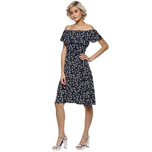 Image of Harpa Off-Shoulder Printed Dresses