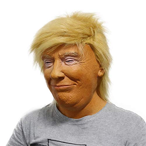 Donald Trump Mask, Rubber Celebrity Full Head Latex Masks Halloween Party Gift, Costume Republican President Fancy Dress, Unisex-Adult, One Size