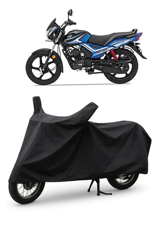 Image of Daxo Waterproof Bike Cover for TVS Star City Plus | All Weather Protection from Rain, Dust, UV Rays & Scratches with Mirror Pockets & Buckle Belt | Star City Plus Bike Cover