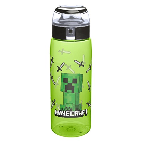 Minecraft Zak Designs 25oz Plastic Water Bottle Green/Black