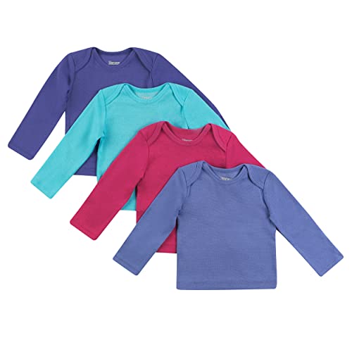 Image of Hanes Baby Long Sleeve T-shirt, Ultimate Flexy Knit Tee for Boys & Girls, 4-Pack