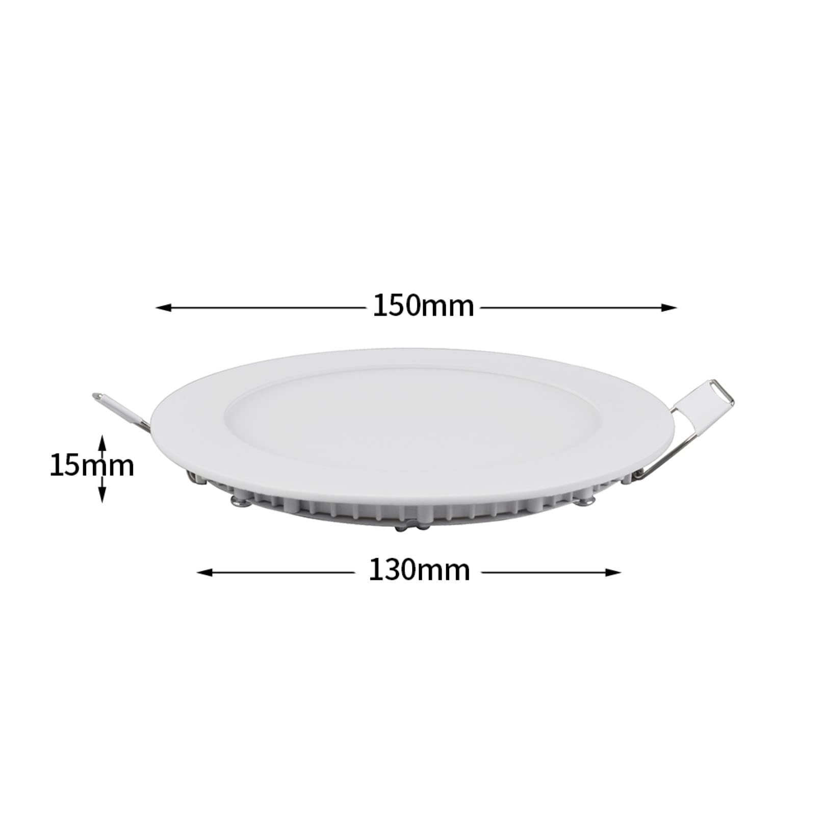Downlight LED empotrable de 9 W para baño y cocina, focos de techo de 5 pulgadas, 540 lm, orificio de 130 mm, luz blanca de 4500 K, paquete de 8