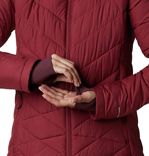 Image of Columbia Women's Omni-Heat Reflective Heavenly Hooded Hiking & Trekking Down Standard Length Jacket