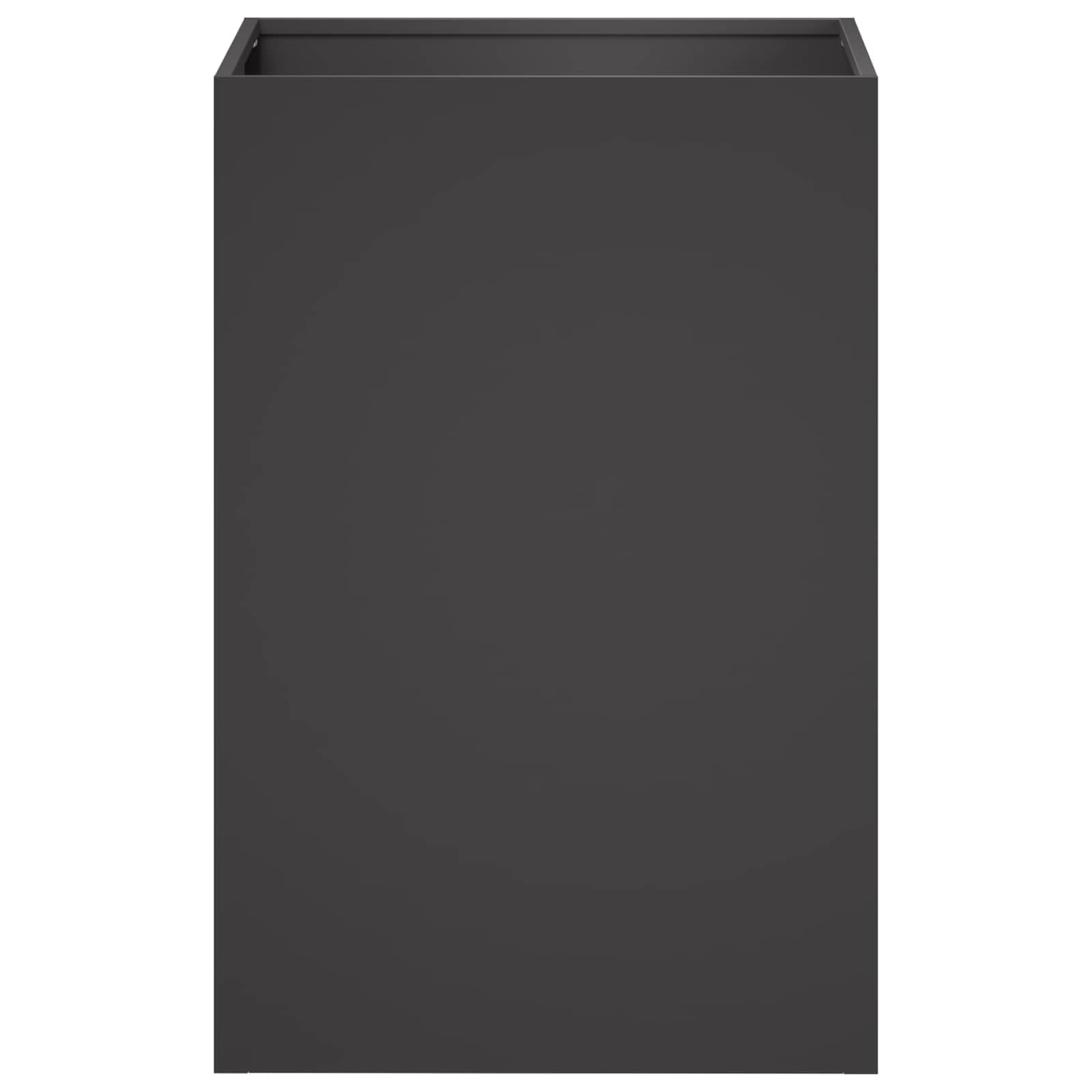 Genérico Macetero de Jardín Negro 40 x 40 x 60 cm Acero Laminado en frío,Casa y jardín,Maceteros y jardineras,7.4 kg-8005876