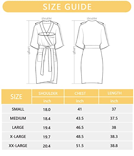 Izzy + Toby Women's Lightweight Cotton Robe Soft Sleepwear House Bathrobe Ladies Loungewear Kimono House Wear Yellow Xl #TOP6