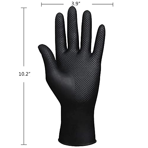 Hair Dye Gloves, Black Reusable Rubber Gloves, Professional Hair Coloring Accessories for Hair Salon Hair Dyeing,2Pcs - Thumbnail 2