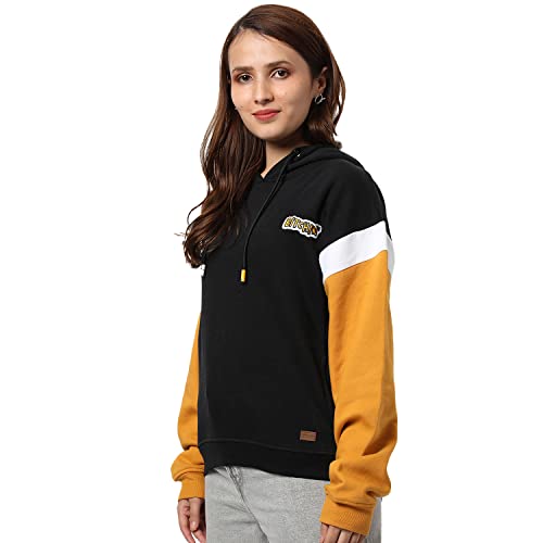 Image of Campus Sutra Women's Cotton Hooded Neck Sweatshirt