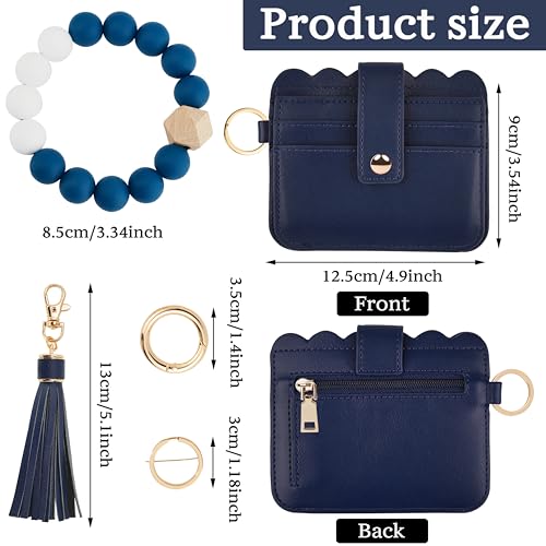 Image of Wristlet Wallet for Women with Keychain - RFID Card Holder Small Wallet Wristlet with Key Ring